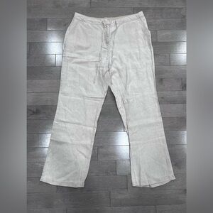 Charter Club Lightweight 100% Linen Pants in Light Beige, Women’s, XL